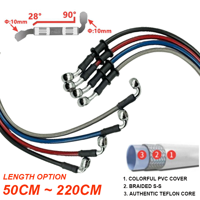 Argent 30cm à 220cm 28 ° -90 ° - Motorcycle Brake Cable avis et prix